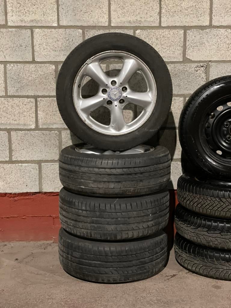 Mercedes-Benz lichtmetalen breedset velgen 16 inch, Auto-onderdelen, Ophalen, Gebruikt, 16 inch, Banden en Velgen