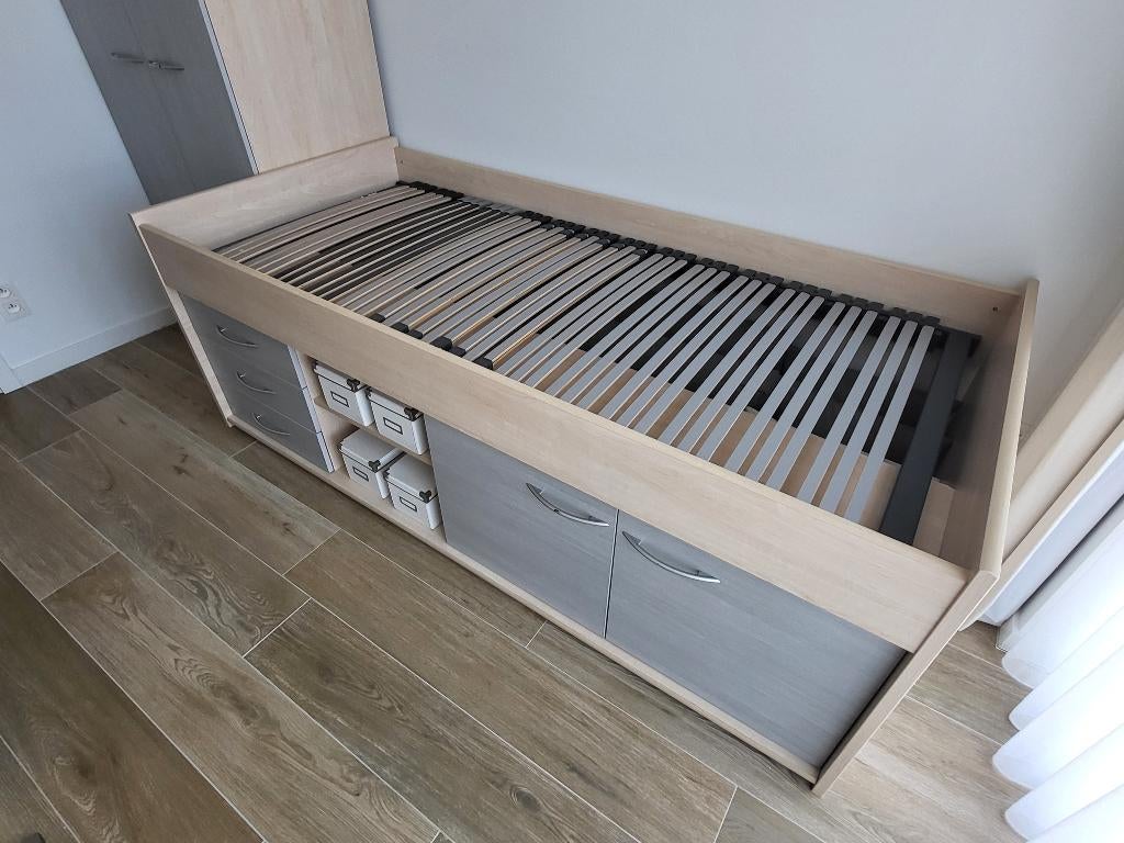 Chambre ado complète : lit + bureau + bibliothèque, Enfants & Bébés, Enlèvement, Utilisé, Garçon ou Fille