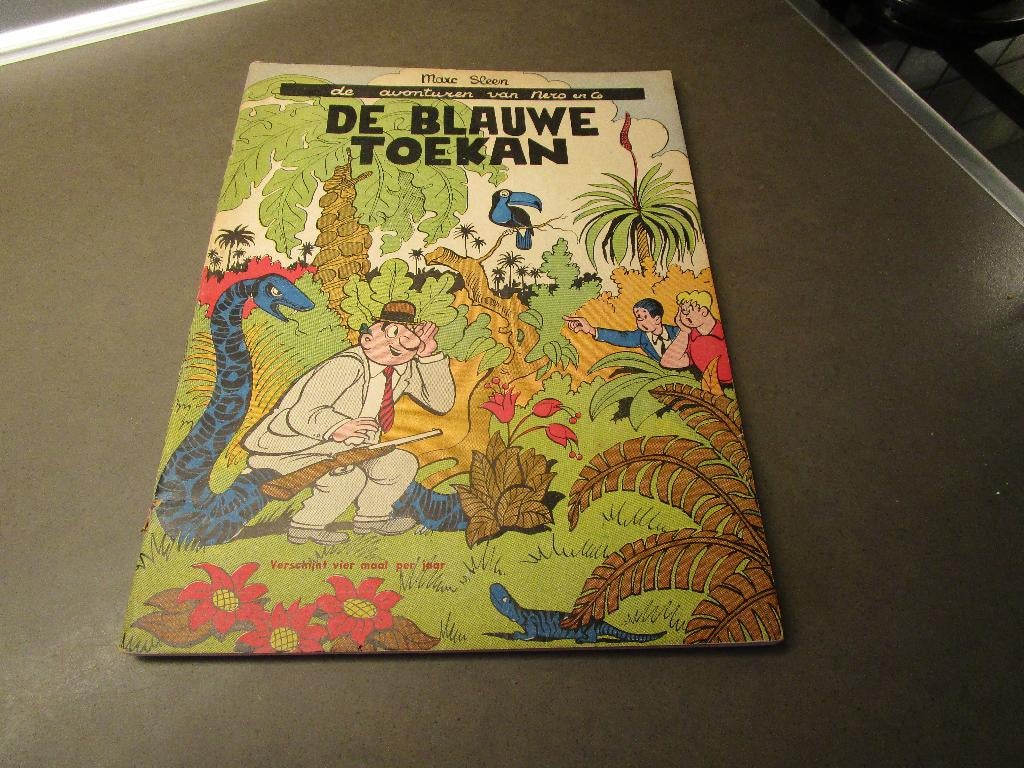 Nero - De blauwe toekan - 2e druk - 1955, Boeken, Gelezen, Marc Sleen, Eén stripboek, Ophalen of Verzenden