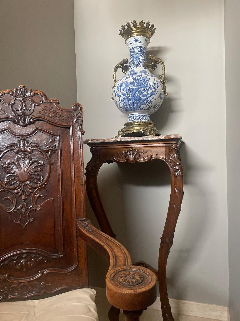 Franse Louis XV console, notelaar, marmer blad., Antiquités & Art, Enlèvement