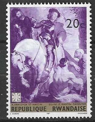 Rwanda 1967 - Yvert 205 - Antoon van Dyck - 20 c. (PF), Verzenden, Postfris