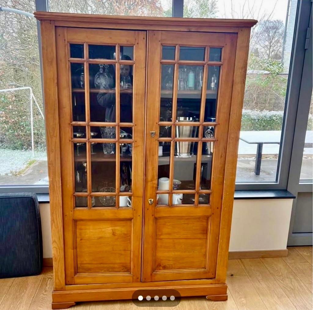 Vitrine ancienne en merisier « Louis Philippe », Enlèvement