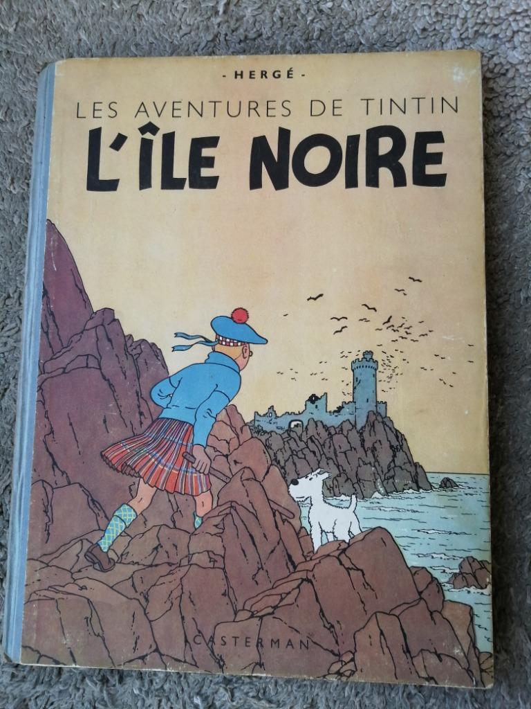 tintin L'Ile noire - 1946 Hergé HC - dos bleu clair. -Tintin, Livres, Enlèvement ou Envoi, Une BD, Utilisé, Hergé