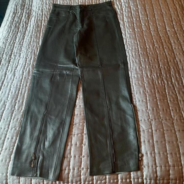 PANTALON EN CUIR VERT EXCLUSIF *SMALBY by BRECO*NOUVEAU*, SMALBY, Comme neuf, Taille 46 (S) ou plus petite, Vert