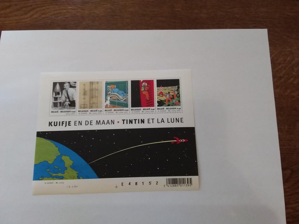 Postzegelvel kuifje en de maan, Ophalen of Verzenden