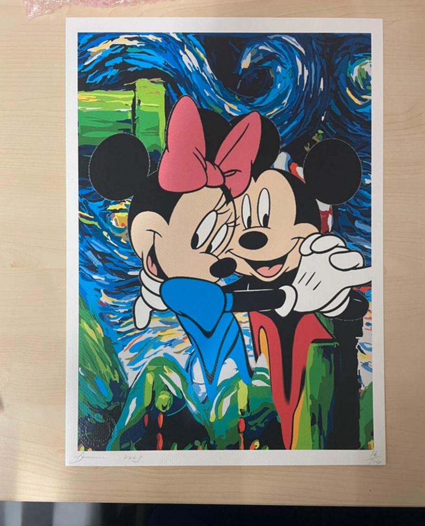 Serigraphie Minnie et Mickey Mouse édition limitée, Antiquités & Art, Envoi