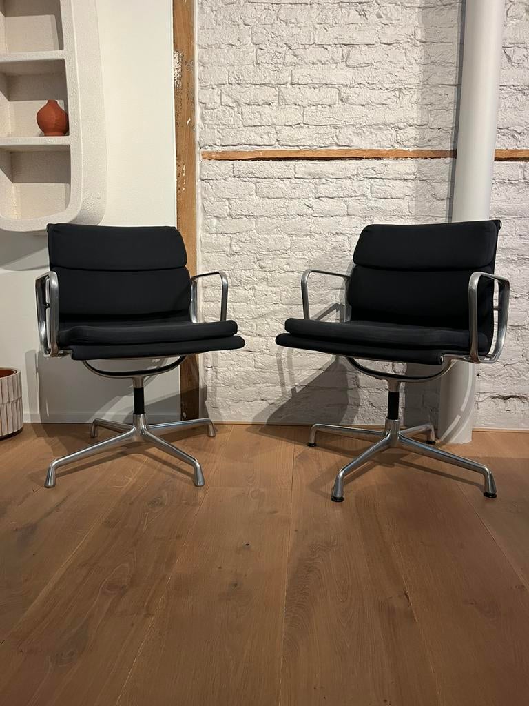 Vitra Eames EA208 Soft Pad, Huis en Inrichting, Bureaustoelen, Gebruikt, Bureaustoel, Zwart, Ergonomisch, Ophalen