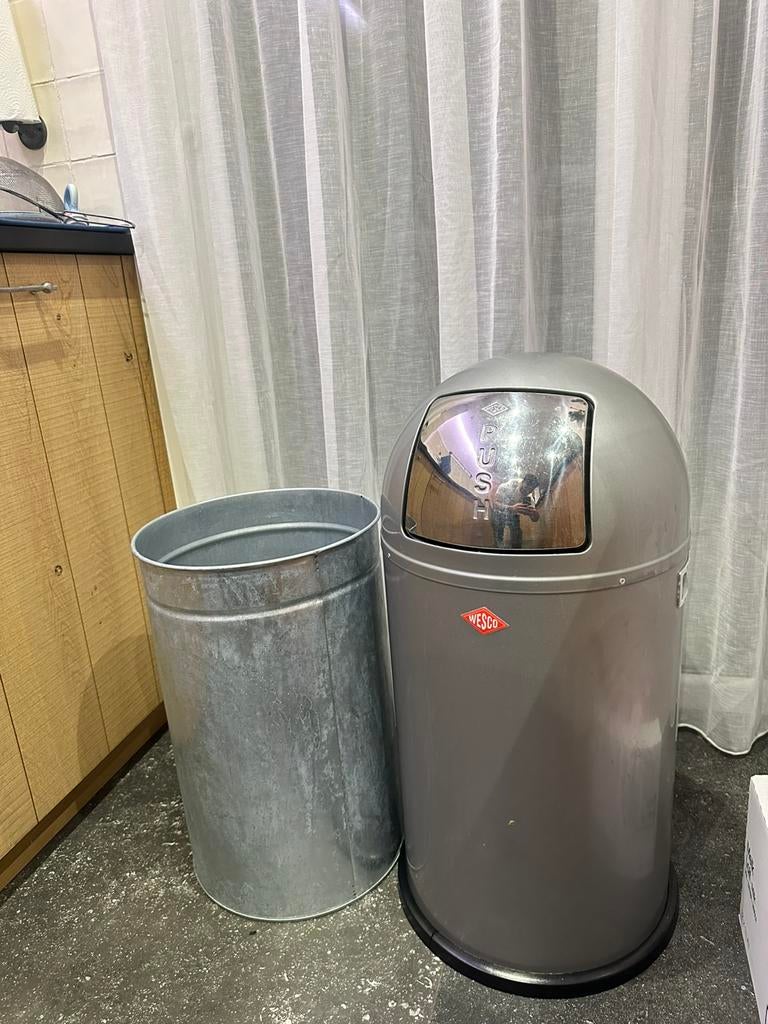 Wesco Pushboy 50L — Élégant, spacieux et durable, Enlèvement, Comme neuf, Métal