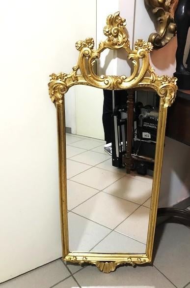Spiegel goud verguld barok rococo 95 x 40 antiek✨😍⚡💑🎁👌, Ophalen of Verzenden, Rechthoekig, Minder dan 50 cm, Minder dan 100 cm