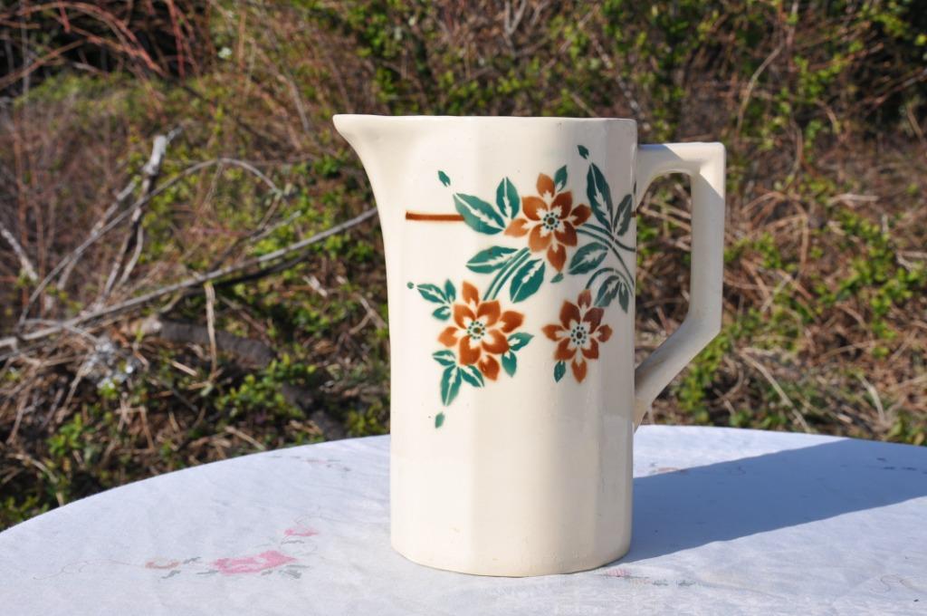 broc en faience decor adolphe moulin des loups, Antiquités & Art, Antiquités | Céramique & Poterie, Enlèvement ou Envoi