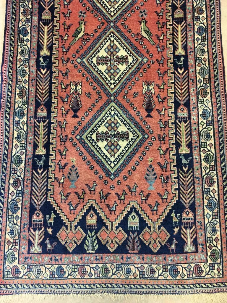 Tapis Ghachgoul/Qashqai persan noué à la main 255x85 - Laine, 200 cm ou plus, Perzisch, Enlèvement, Utilisé