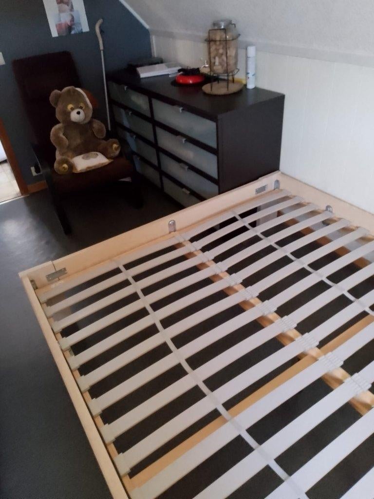 Lit, Neuf, Beige, Enlèvement, 200 cm