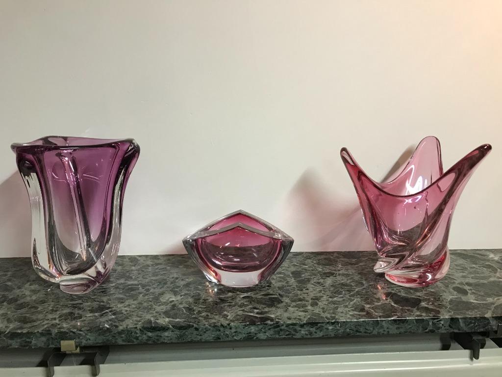 Flamboyante en zeer decoratieve kristallen Val St Lambert  V, Ophalen