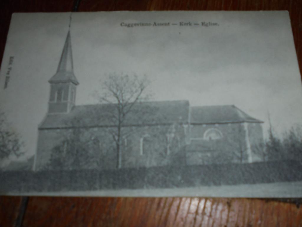 postkaart Assent - Caggevinne - Bekkevoort - kerk, Ophalen of Verzenden, Ongelopen, Vlaams-Brabant