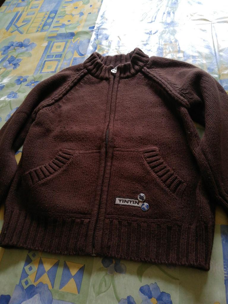 Gilet garçon Tintin. Taille 5 ans, Enlèvement ou Envoi, Comme neuf, Garçon