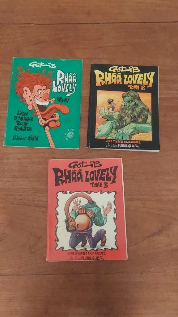 BD Rhââ Lovely tome 1 à 3 en E.O, Livres, Enlèvement ou Envoi, Série complète ou Série, Utilisé, Gotlib