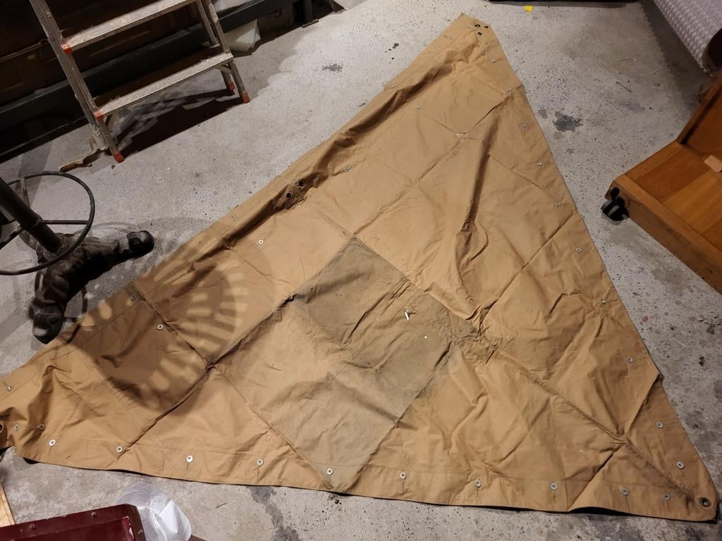 toile tente triangulaire modèle 1951, France post 2WW, Collections, Objets militaires | Général, Envoi