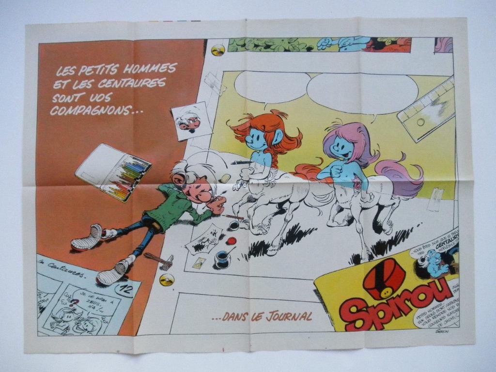 Poster Spirou 2297 - Les petits hommes - 22 avril 1982, Seron, Une BD, Comme neuf, Enlèvement