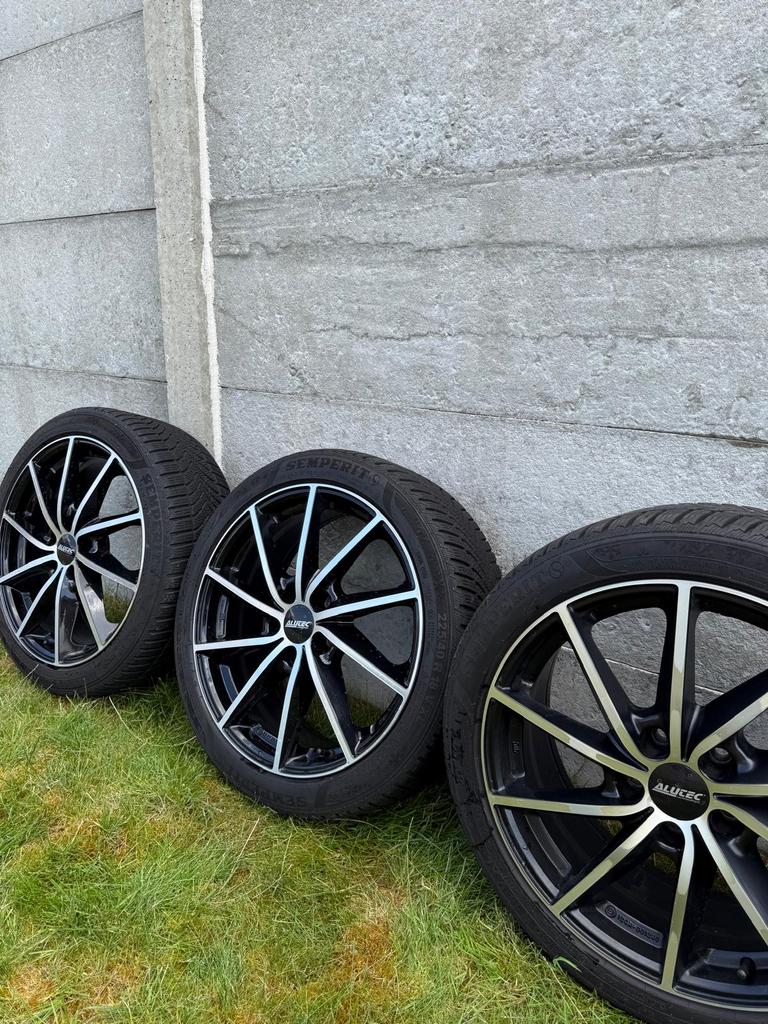 Alutec 18” velgen 5x112 + Semperit winterbanden, Ophalen, 18 inch, Winterbanden, Band(en)