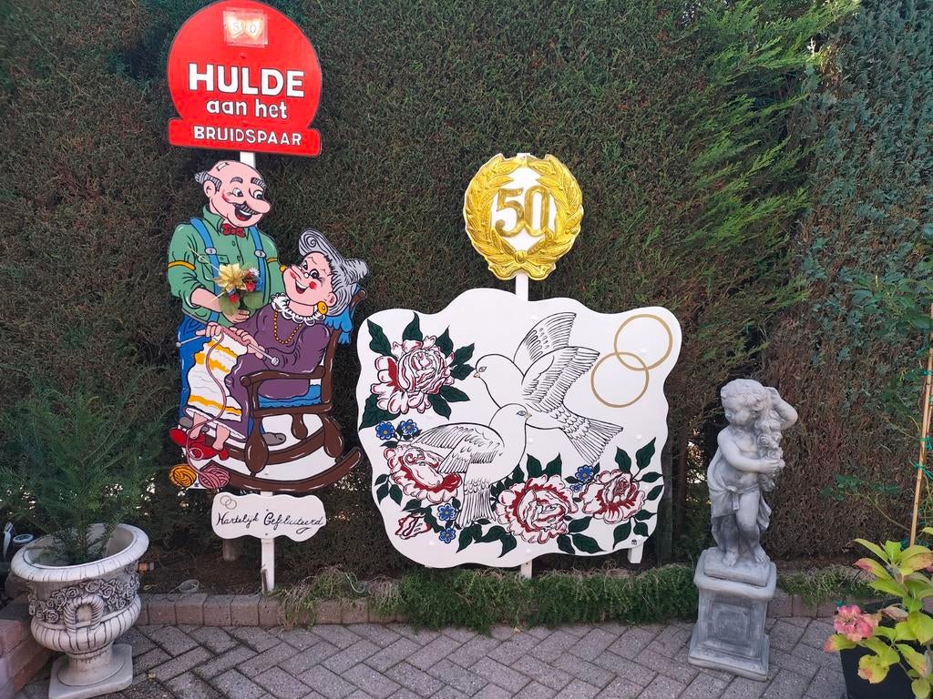 50 Jubilea feestborden / Huwelijk / Feestversieringen., Ophalen, Nieuw