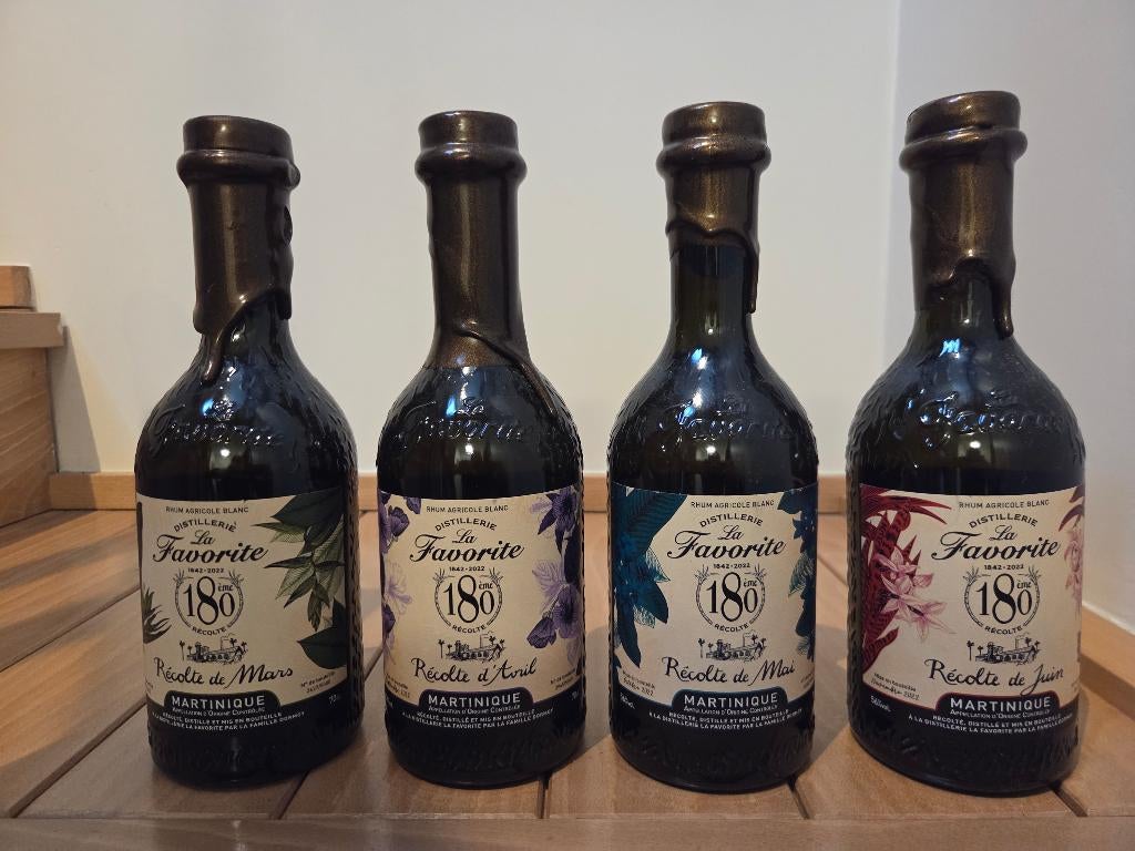 rhum La Favorite série 180e anniversaire - 4 bouteilles, Enlèvement ou Envoi