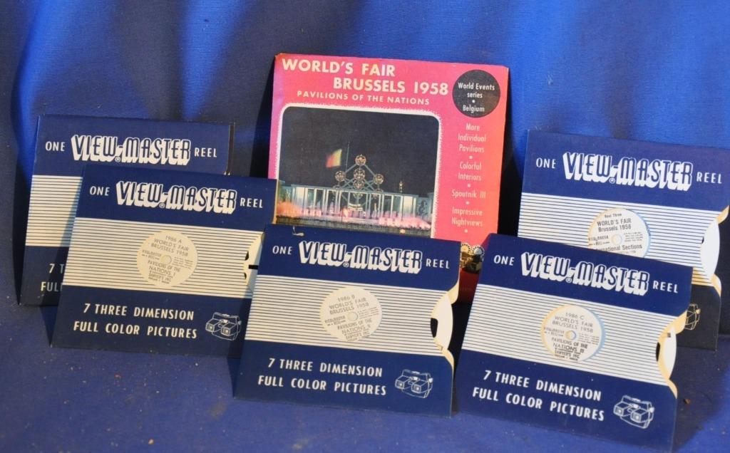 6 disques view-maser exposition  bruxelles1958, Collections, Enlèvement ou Envoi, Utilisé