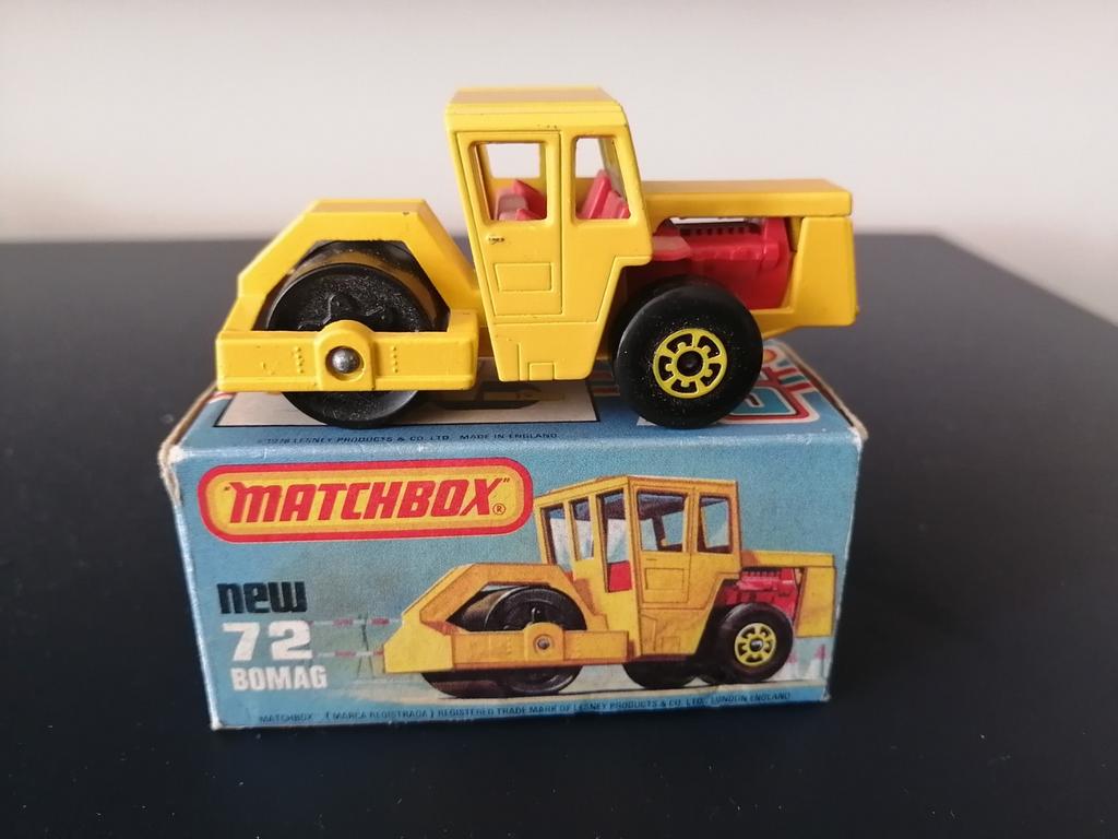 Lesney Matchbox Superfast #72 Bomag in doosje, Hobby en Vrije tijd, Modelauto's | Overige schalen, Zo goed als nieuw, Ophalen of Verzenden