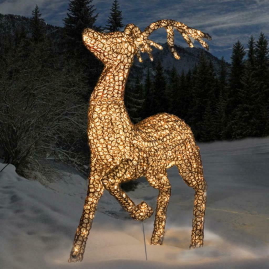 🎄 Rendier in Glasoptiek 400 Led's Twinkle-Effekt Nieuw 🎄, Verzenden, Nieuw