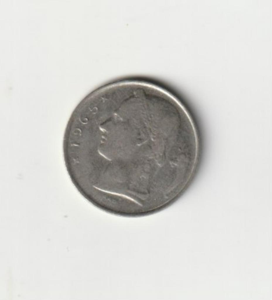 BELGIE BELGIUM  BAUDOUIN 5 FRANK 1965 NL, Postzegels en Munten, Ophalen of Verzenden, Metaal, Losse munt