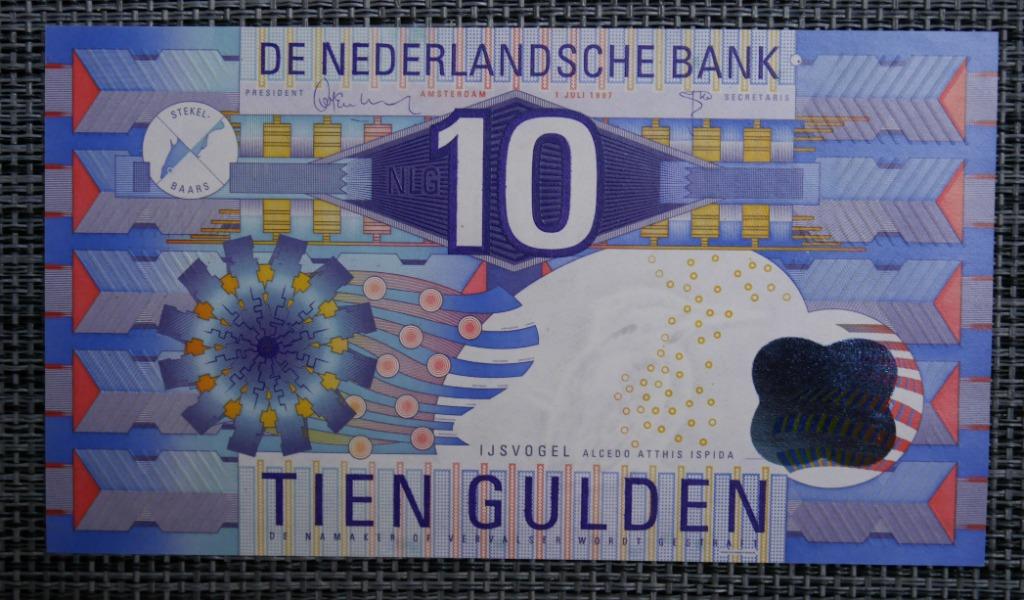 Bankbiljet 10 Gulden Nederland 1997 UNC, Ophalen of Verzenden, Overige landen, Setje