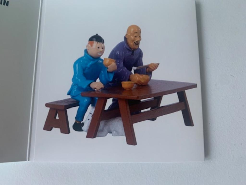 Kuifje lunch scène - Tintin scène déjeuner - Pixi Moulinsart, Enlèvement ou Envoi, Tintin, Neuf, Statue ou Figurine