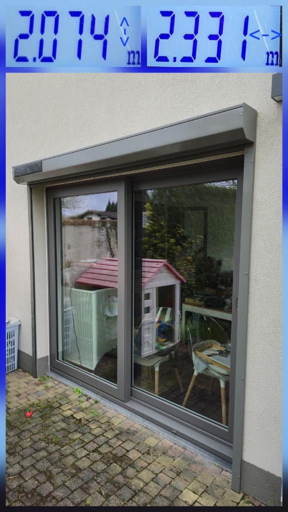 2 châssis récents avec volets extérieurs (12/2023), Bricolage & Construction, Châssis & Portes coulissantes, Châssis de fenêtre