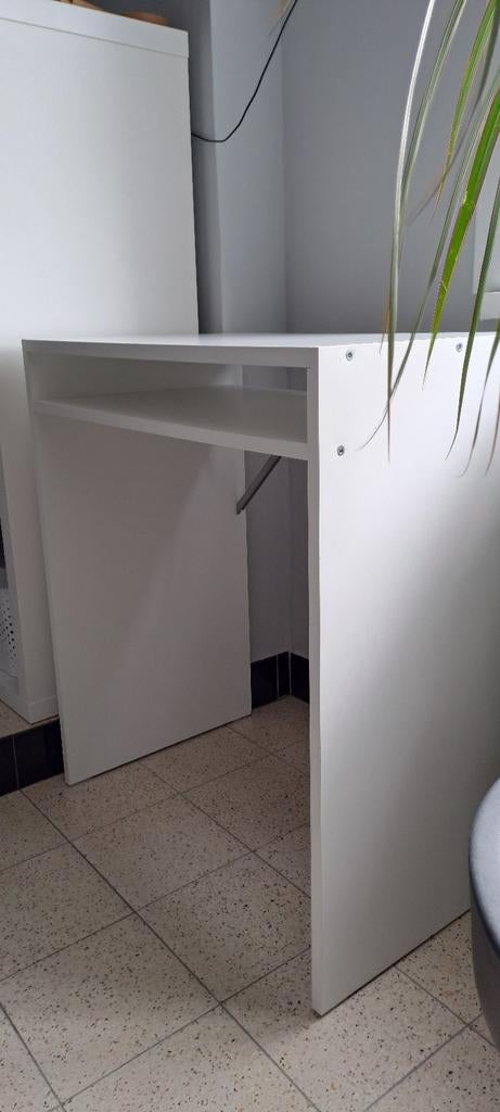 Bureau, blanc, 65x40 cm état neuf a saisir ️↙️, Huis en Inrichting, Bureaus, Ophalen, Opbergruimte, Hout, Nieuw