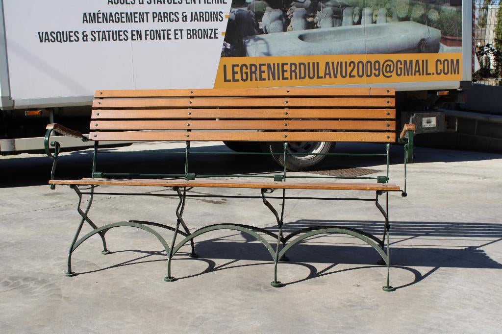 banc de jardin en fer forgé plein avec accoudoirs ., Enlèvement, Neuf
