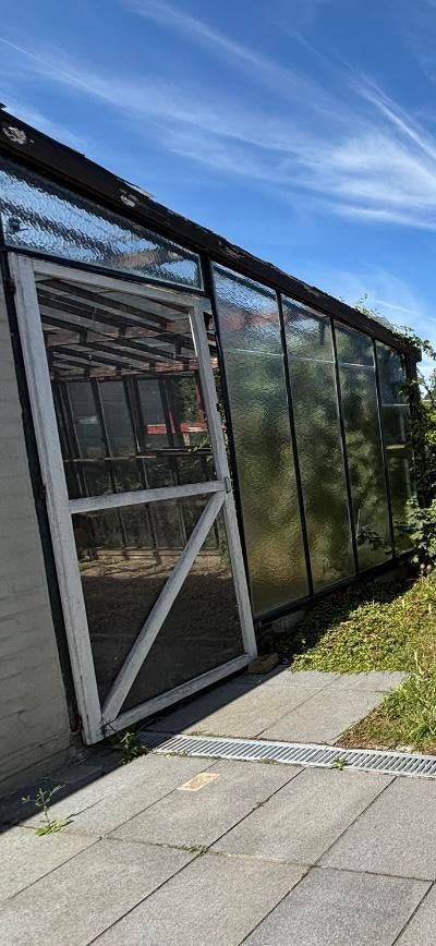 Stuk van serre met glazen deur, Serre, Enlèvement, Utilisé, Verre