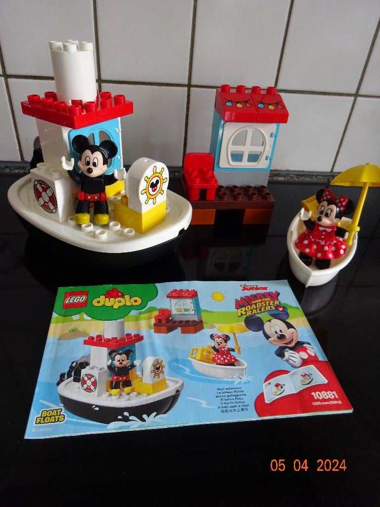 Duplo 10881 - Mickey's boot*VOLLEDIG*PRIMA STAAT*, Ophalen of Verzenden, Complete set, Duplo