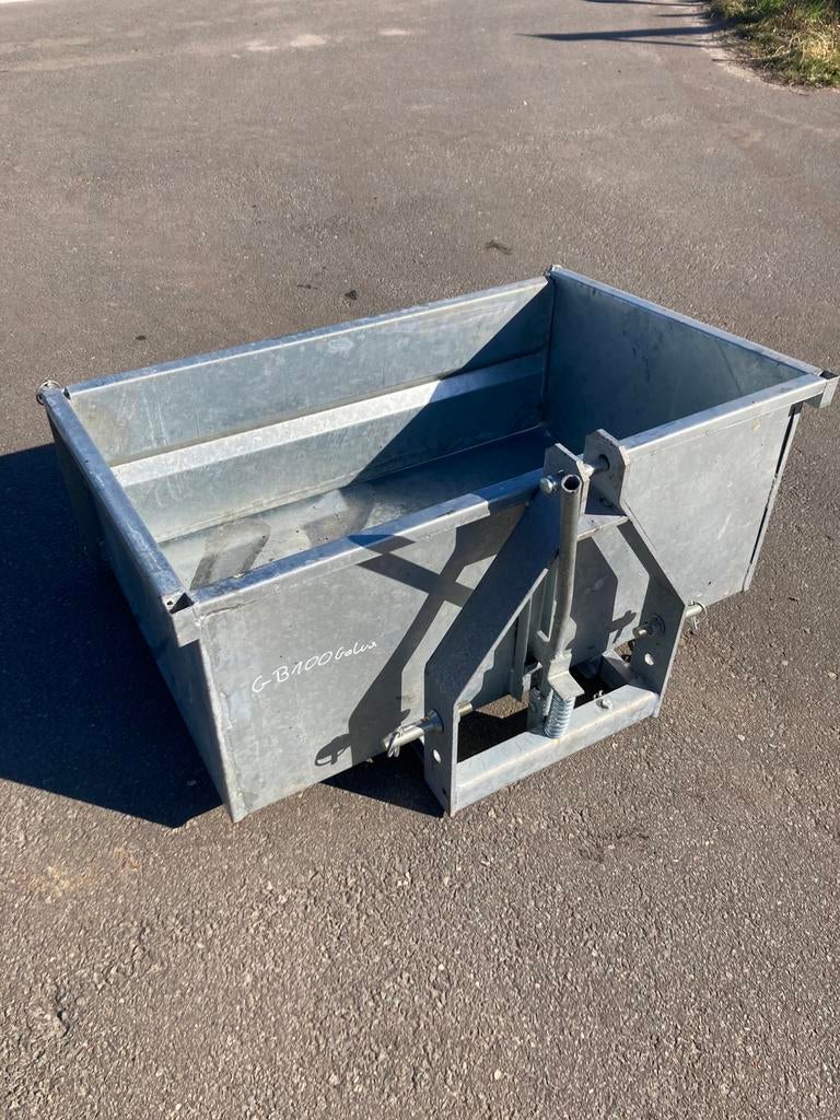 Mini-tracteur galvanisé à godet au sol de 1 mètre, Enlèvement, Fumier