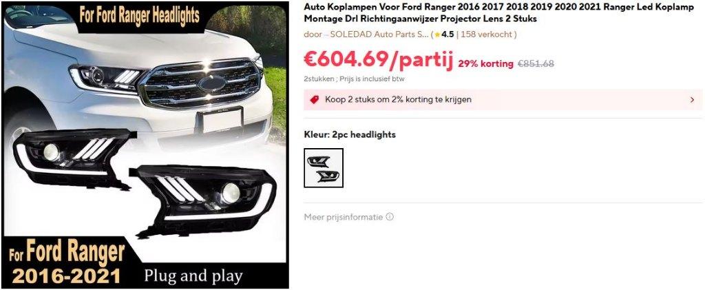 Ford Ranger LED koplichten, Autos : Pièces & Accessoires, Éclairage, Enlèvement, Neuf, Ford