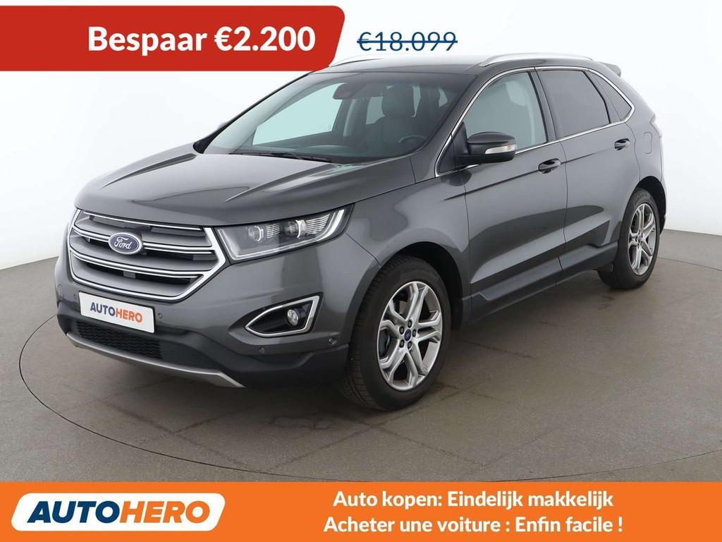 Ford Edge 2.0 TDCi Bi-Turbo Titanium 4x4 (bj 2016), Auto's, Automaat, Gebruikt, Zwart, 149 g/km