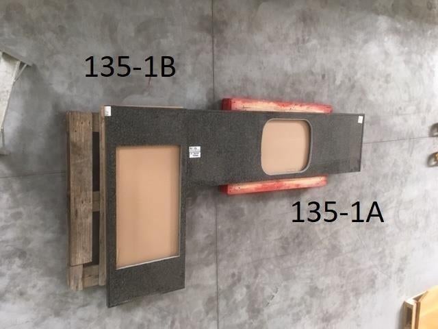 135. Aanrechtblad keukenblad Aanrechtbladen graniet, terrazo, Ophalen, Nieuw, Hout, Bruin