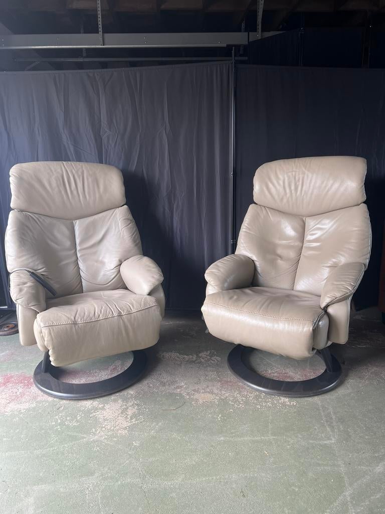 Luxe elektrische relaxfauteuils HUKLA | Leder | draaibaar!, Huis en Inrichting, Ophalen of Verzenden, Leer, Relaxzetel fauteuil relax zetel relaxstoel stoel leder