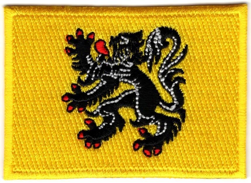 Vlaamse Leeuw vlag stoffen opstrijk patch embleem, Verzamelen, Kleding en Patronen, Verzenden, Nieuw