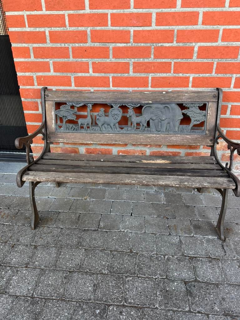 Kindertuinbank, Tuin en Terras, Tuinbanken, Ophalen, Gebruikt, Hout