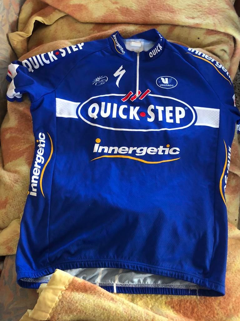 Quick Step Vermarc XL trui plus broek, Fietsen en Brommers, Ophalen, Zo goed als nieuw, XL