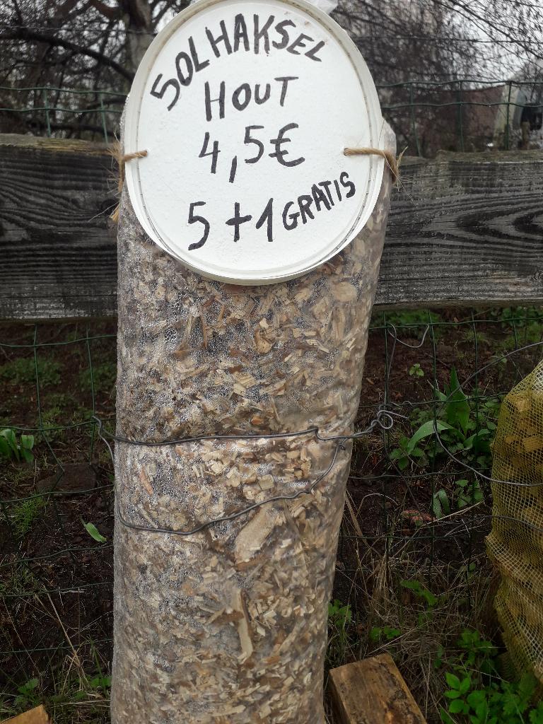 hakselhout in zakken van 50l 4,5€de zak 5+1gratis, Tuin en Terras, Aarde en Mest, Ophalen of Verzenden, Boomschors