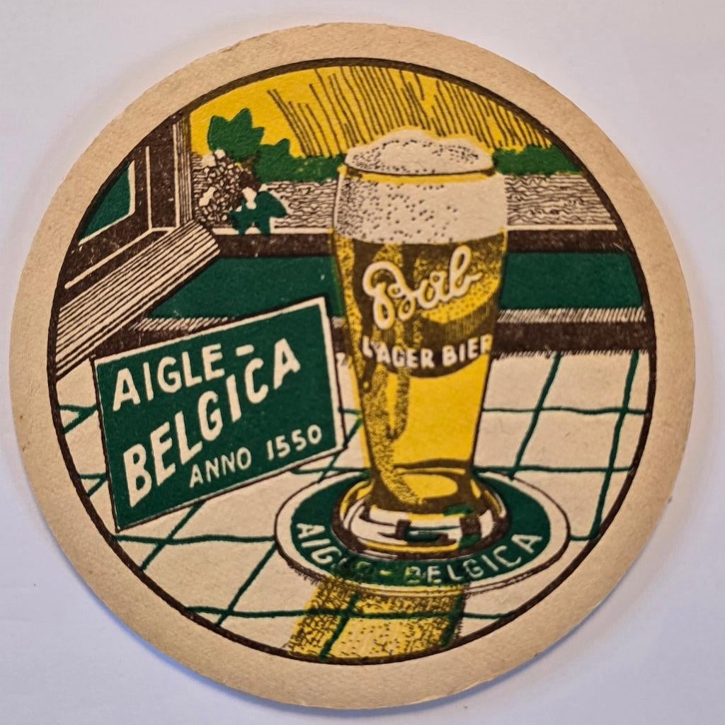 Aigle Belgica onderzetter bierviltje bierdeckel onderzetter, Ophalen of Verzenden, Gebruikt, Viltje(s)