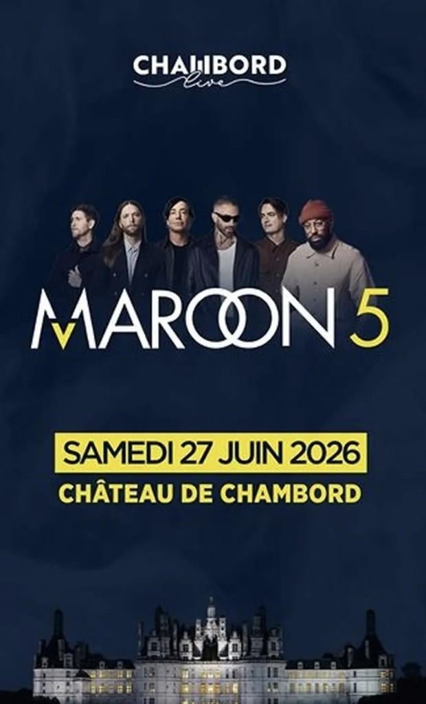 Places de concert MAROON 5 - Chambord Live - 27/06/2026, Tickets & Billets, Concerts | Pop