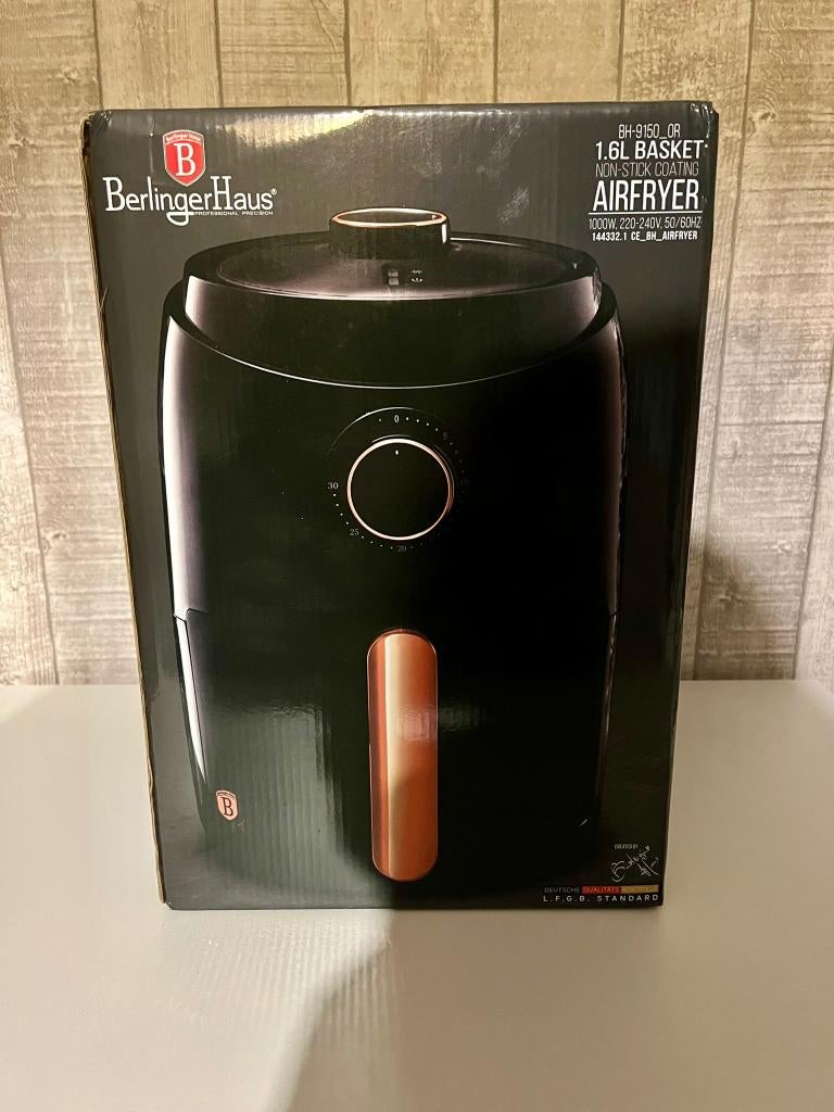 Berlinger Haus Airfryer BH-9150_OR – 1.6L – 1000W, Ophalen of Verzenden, Nieuw, Airfryer, Minder dan 750 gram