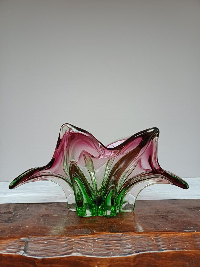 kristal murano schaal L 23 cm op 15 cm in prima staat, Ophalen