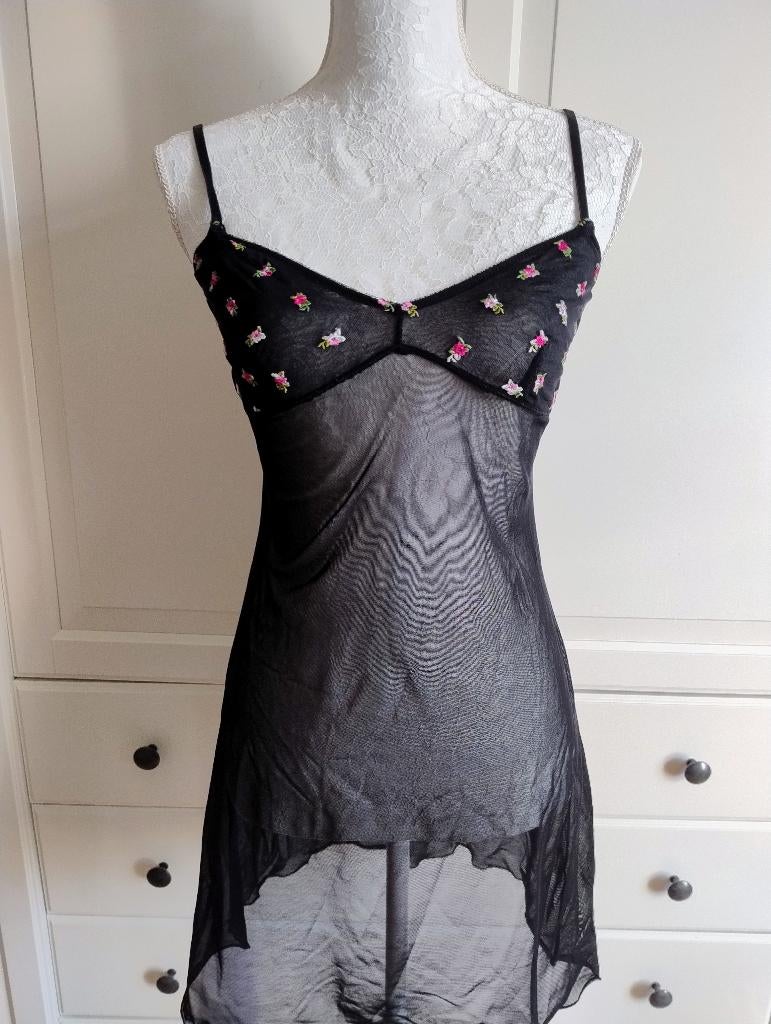 Nuisette transparente Noire s, Sans marque, Taille 36 (S), Porté, Noir